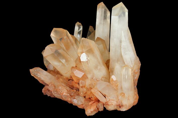 Tangerine Quartz Crystal Cluster - Madagascar #112781